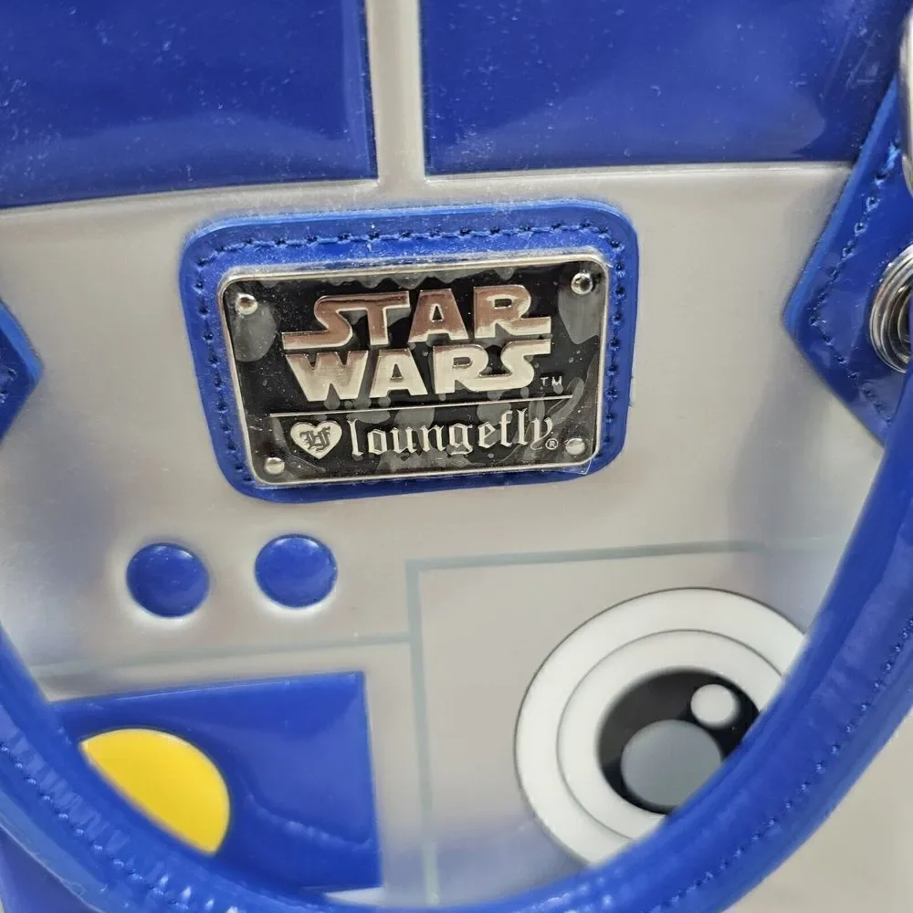 Loungefly Star Wars Satchel Bag R2D2 Blue Handle White Purse Limited Edition